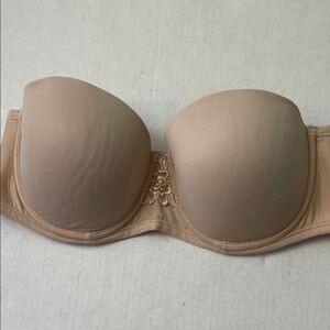 Vanity Fait Strapless Nude Bra Size 38B